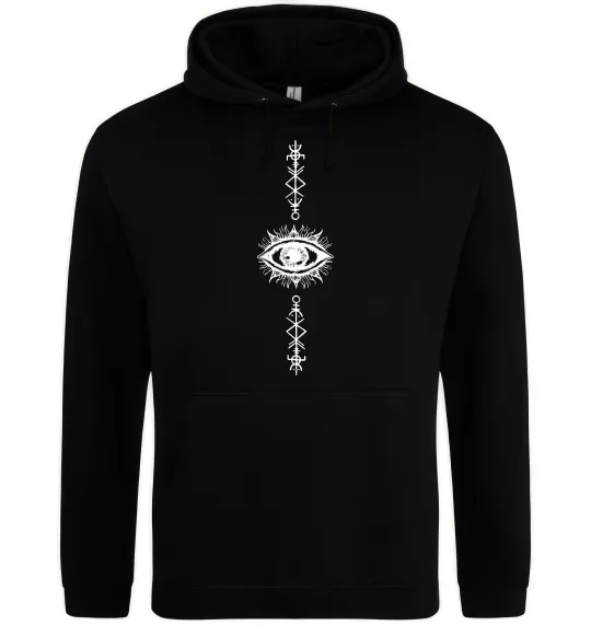 Жіноча толстовка (худі) Cyber Sigil Eye Чорний фото