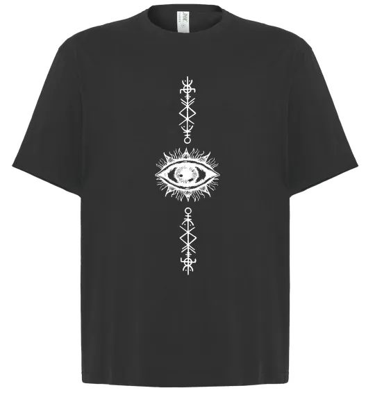Футболка Оверсайз Cyber Sigil Eye Черный фото