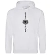Мужская толстовка (худи) Cyber Sigil Eye Серый меланж фото
