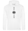 Жіноча толстовка (худі) Cyber Sigil Eye Білий фото
