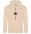 Жіноча толстовка (худі) Cyber Sigil Eye Пісочний фото