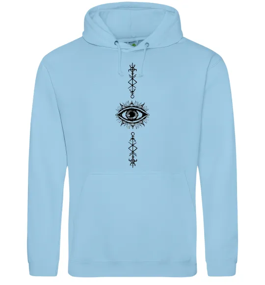 Жіноча толстовка (худі) Cyber Sigil Eye Блакитний фото