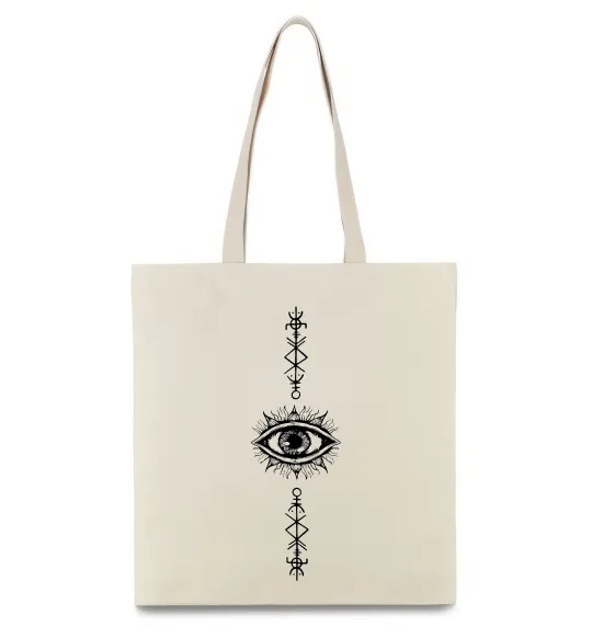 Еко-сумка Cyber Sigil Eye Бежевий фото