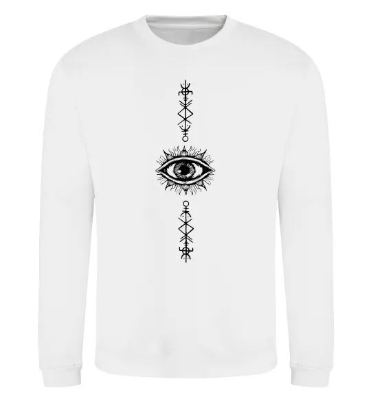Світшот Cyber Sigil Eye Білий фото