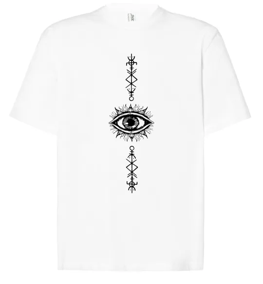 Футболка Оверсайз Cyber Sigil Eye Белый фото