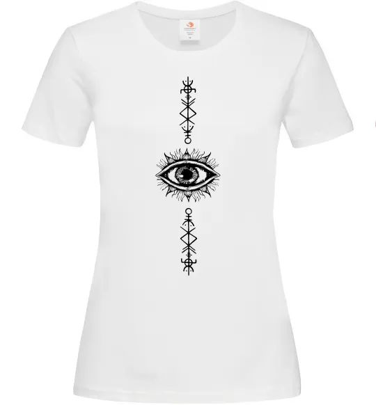 Женская футболка Cyber Sigil Eye Белый фото