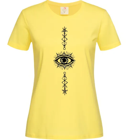 Женская футболка Cyber Sigil Eye Лимонный фото