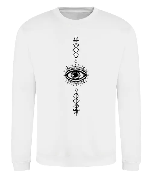 Світшот Cyber Sigil Eye Білий фото