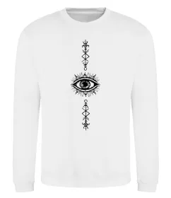 Світшот Cyber Sigil Eye Білий фото