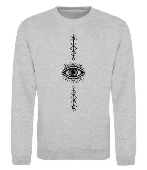 Світшот Cyber Sigil Eye Сірий меланж фото