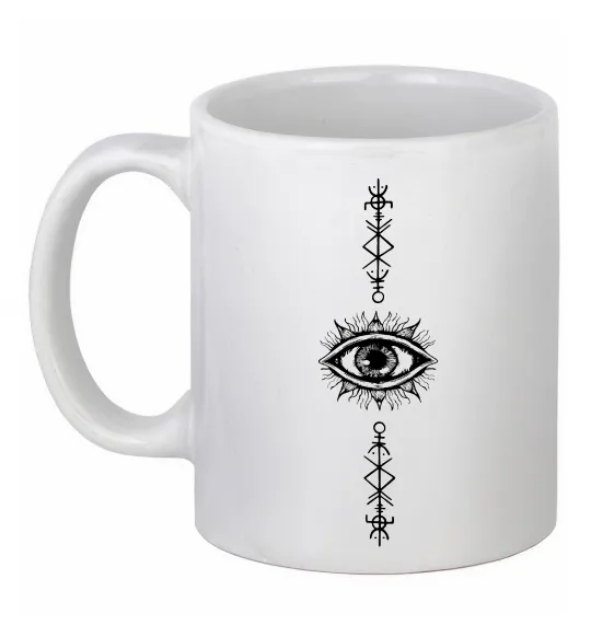 Чашка керамічна Cyber Sigil Eye Білий фото