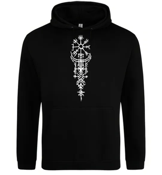 Мужская толстовка (худи) Скандинавський оберіг Черный фото