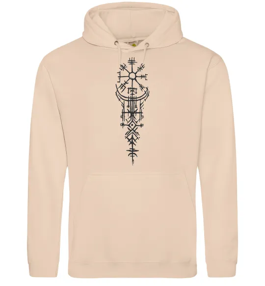 Мужская толстовка (худи) Скандинавський оберіг Песочный фото