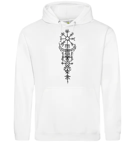 Жіноча толстовка (худі) Скандинавський оберіг Білий фото