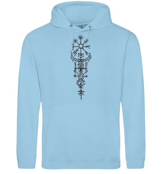 Жіноча толстовка (худі) Скандинавський оберіг Блакитний фото