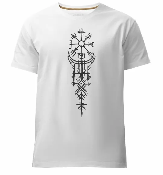 Чоловіча преміум футболка Скандинавський оберіг Білий фото