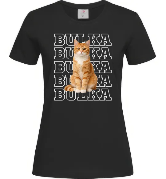 Жіноча футболка Фото та кличка улюбленця Чорний фото