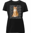 Жіноча преміум футболка Фото та кличка улюбленця Чорний фото