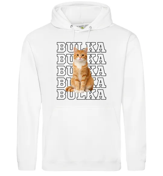 Чоловіча толстовка (худі) Фото та кличка улюбленця Білий фото