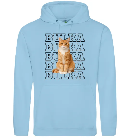 Жіноча толстовка (худі) Фото та кличка улюбленця Блакитний фото