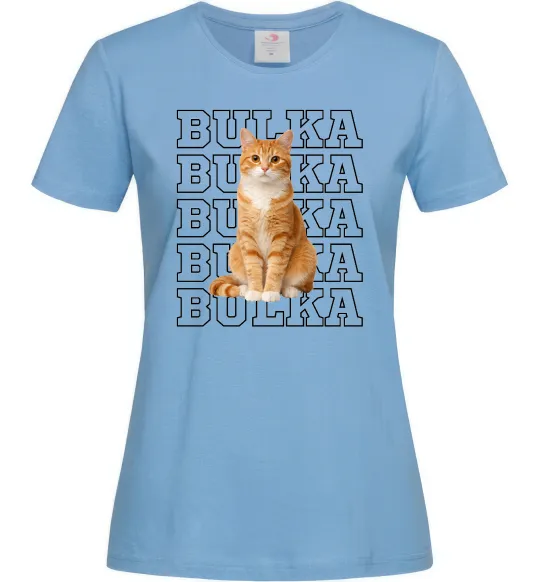 Жіноча футболка Фото та кличка улюбленця Блакитний фото