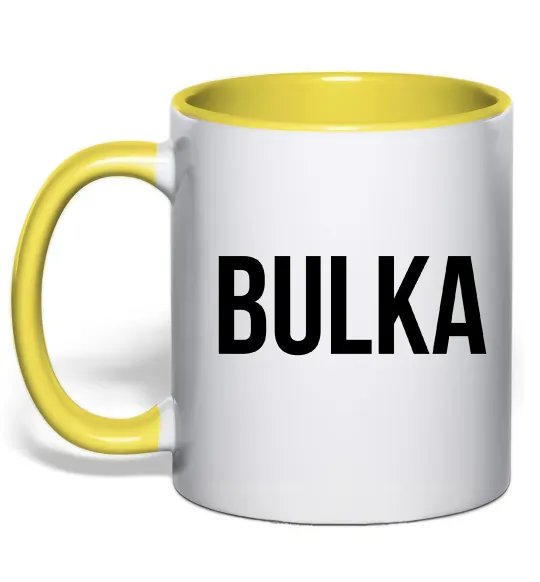Чашка з кольоровою ручкою Bulka Лимонний фото