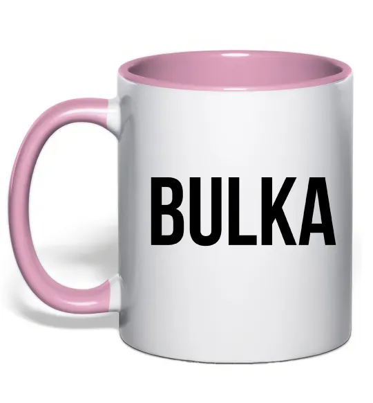 Чашка з кольоровою ручкою Bulka Ніжно рожевий фото