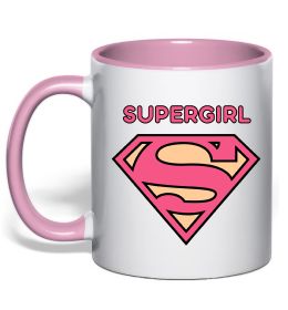 Чашка с цветной ручкой Supergirl