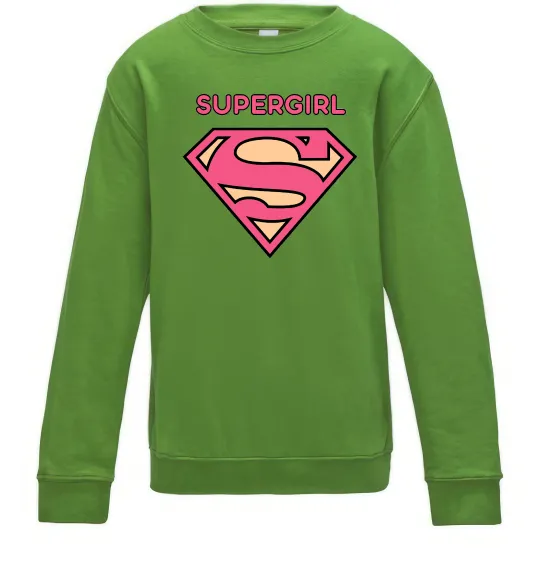 Дитячий світшот Supergirl Лаймовий фото