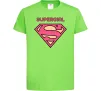 Дитяча футболка Supergirl Лаймовий фото