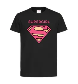 Детская футболка Supergirl Черный фото