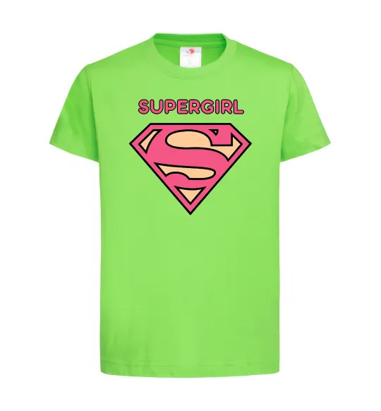 Дитяча футболка Supergirl Лаймовий фото