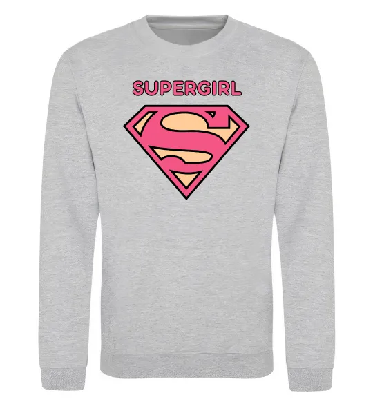 Світшот Supergirl Сірий меланж фото