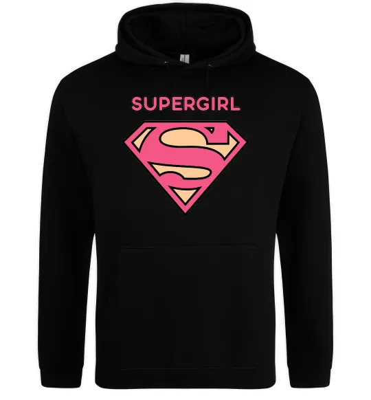 Жіноча толстовка (худі) Supergirl Чорний фото
