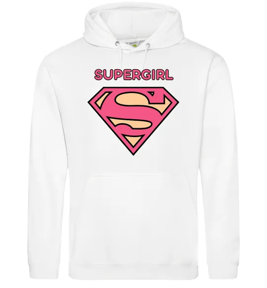 Жіноча толстовка (худі) Supergirl Білий фото