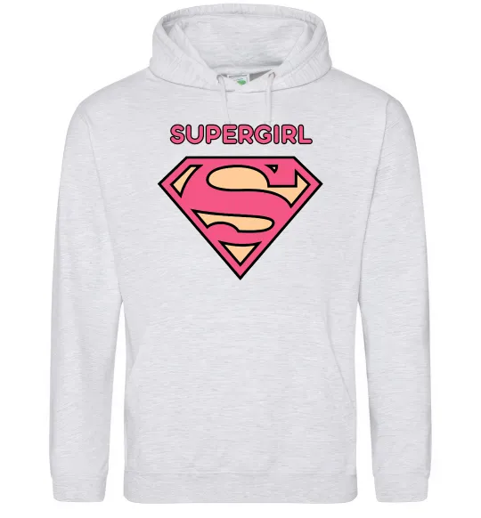 Жіноча толстовка (худі) Supergirl Сірий меланж фото