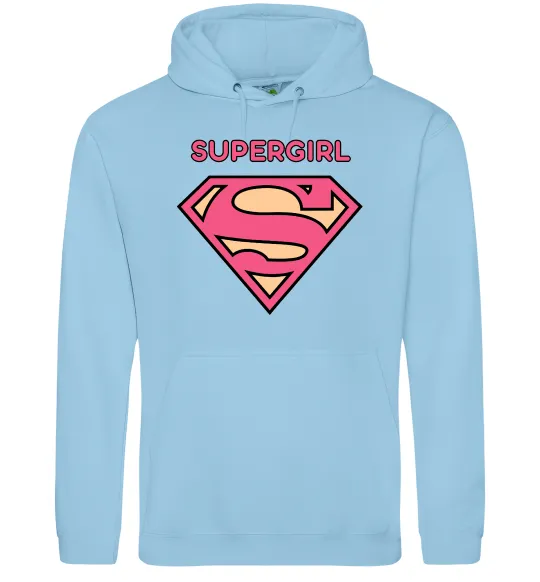 Жіноча толстовка (худі) Supergirl Блакитний фото