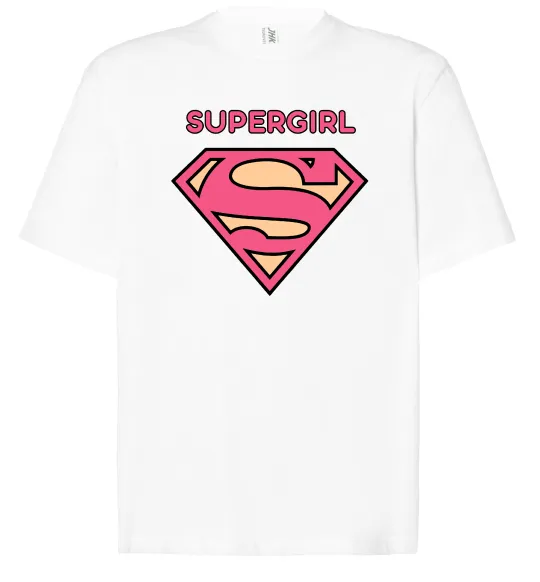 Футболка Оверсайз Supergirl Білий фото