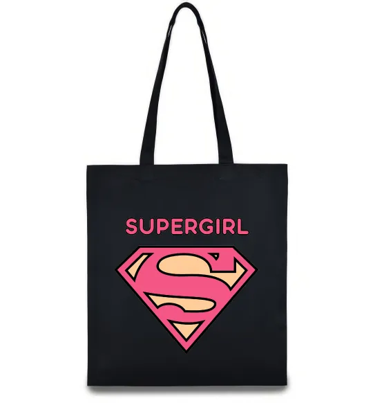 Еко-сумка Supergirl Чорний фото