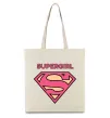 Еко-сумка Supergirl Бежевий фото