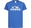 Дитяча футболка Girl power rose Яскраво-синій фото