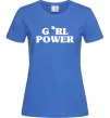 Жіноча футболка Girl power rose Яскраво-синій фото