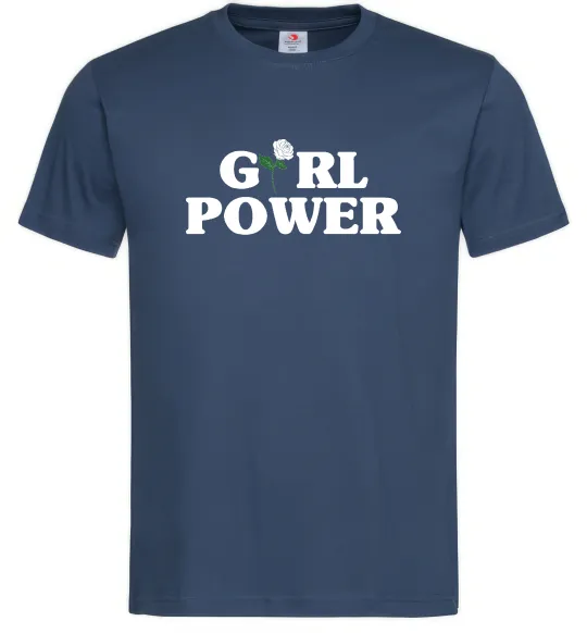 Чоловіча футболка Girl power rose Темно-синій фото