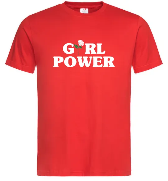 Чоловіча футболка Girl power rose Червоний фото