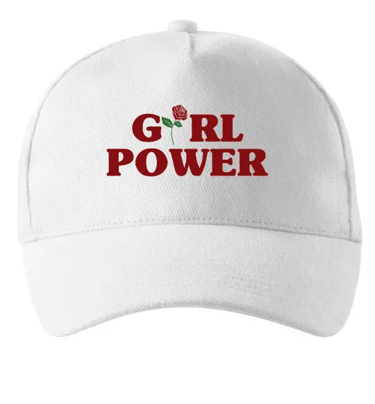 Кепка Girl power rose Білий фото