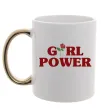 Чашка з кольоровою ручкою Girl power rose Золото фото