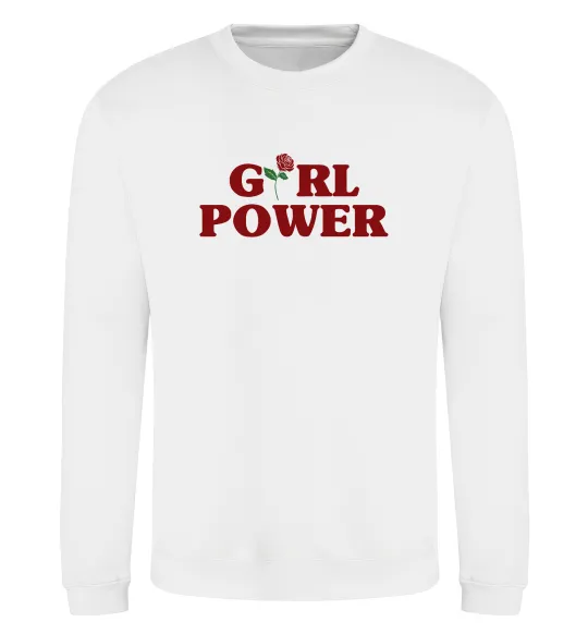 Свитшот Girl power rose Белый фото
