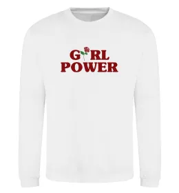 Свитшот Girl power rose Белый фото