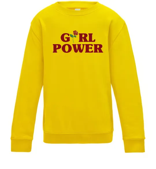 Дитячий світшот Girl power rose Сонячно жовтий фото