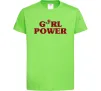 Дитяча футболка Girl power rose Лаймовий фото